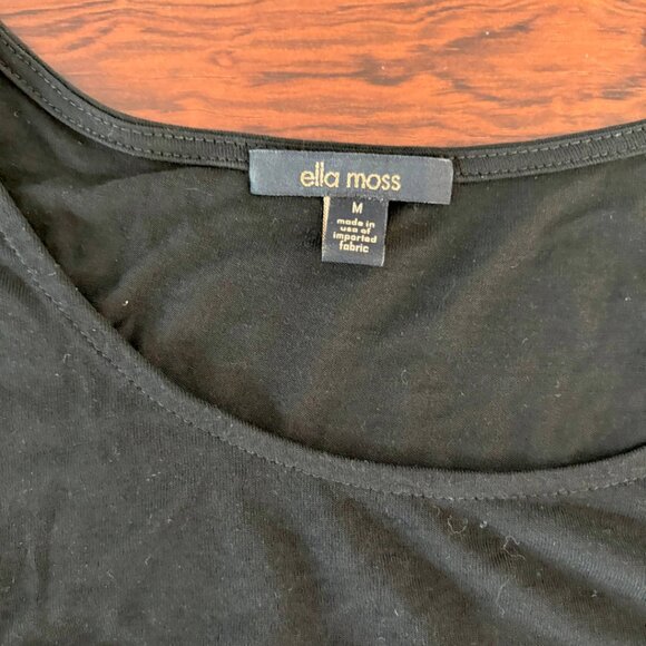 Ella Moss Black Fringe Top - Boho Luxe Statement Piece Size M - Picture 7 of 11